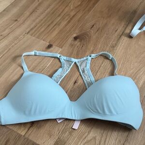 Victoria Secret Light Blue Lace Trim Bra